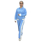 ست مانتو شلوار مازراتی رنگ آبی آسمانی
