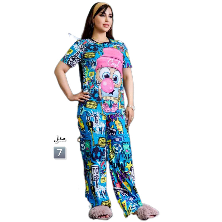 ست تیشرت شلوار عروسکی جنس سوپر پنبه