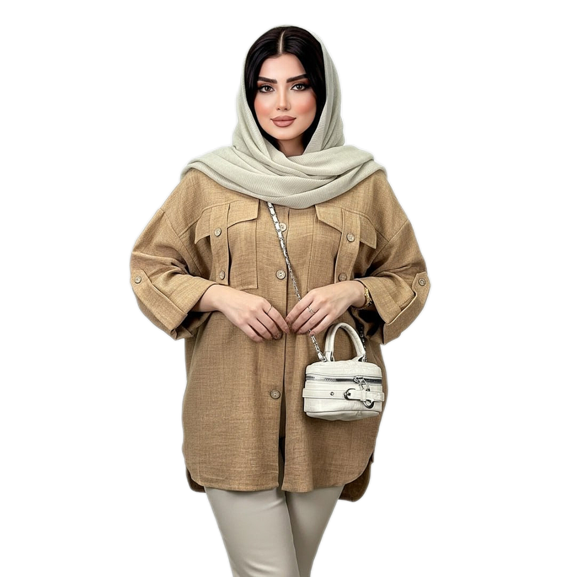 مانتو جیب صلیبی 2153